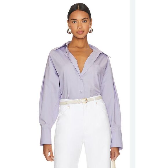 NWT Equipment Femme From Revolve Languid Lavender Button-Up Shirt XS - Picture 3 of 9